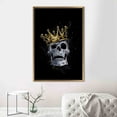 thumbnail image 5 of Trendy Printed, Black and Gold Canvas Decor, Modern Canvas Gift, Skull King, Skull Canvas Decor, Skull King 3D Canvas, Abstract 3D Canvas, Canvas Wall Decor - Rolled Canvas, 5 of 6
