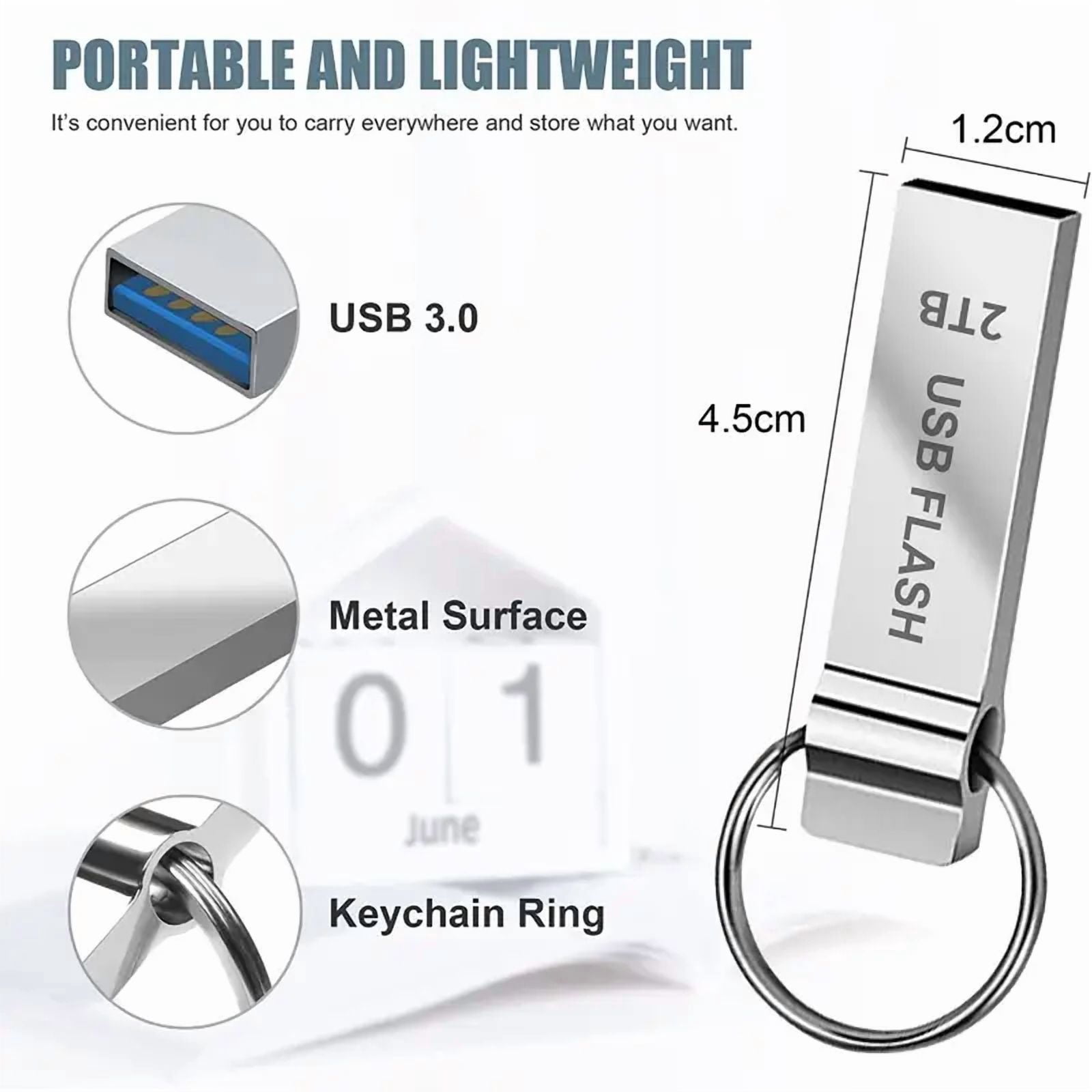 2TB USB Flash Drive USB Compatible with PC, Laptop