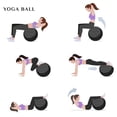 thumbnail image 4 of Pelota de equilibrio: asiento con peso que no rueda, una silla flexible para la escuela, la oficina o el hogar, 45 cm, azul, 4 of 5