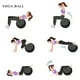 thumbnail image 4 of Pelota de equilibrio: asiento con peso que no rueda, una silla flexible para la escuela, la oficina o el hogar, 45 cm, azul, 4 of 5