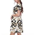 thumbnail image 2 of Lsque Snake Print Women's Casual Dress T-Shirt Summer Short Sleeve Scoop Neck Swing Dresses, 2 of 6