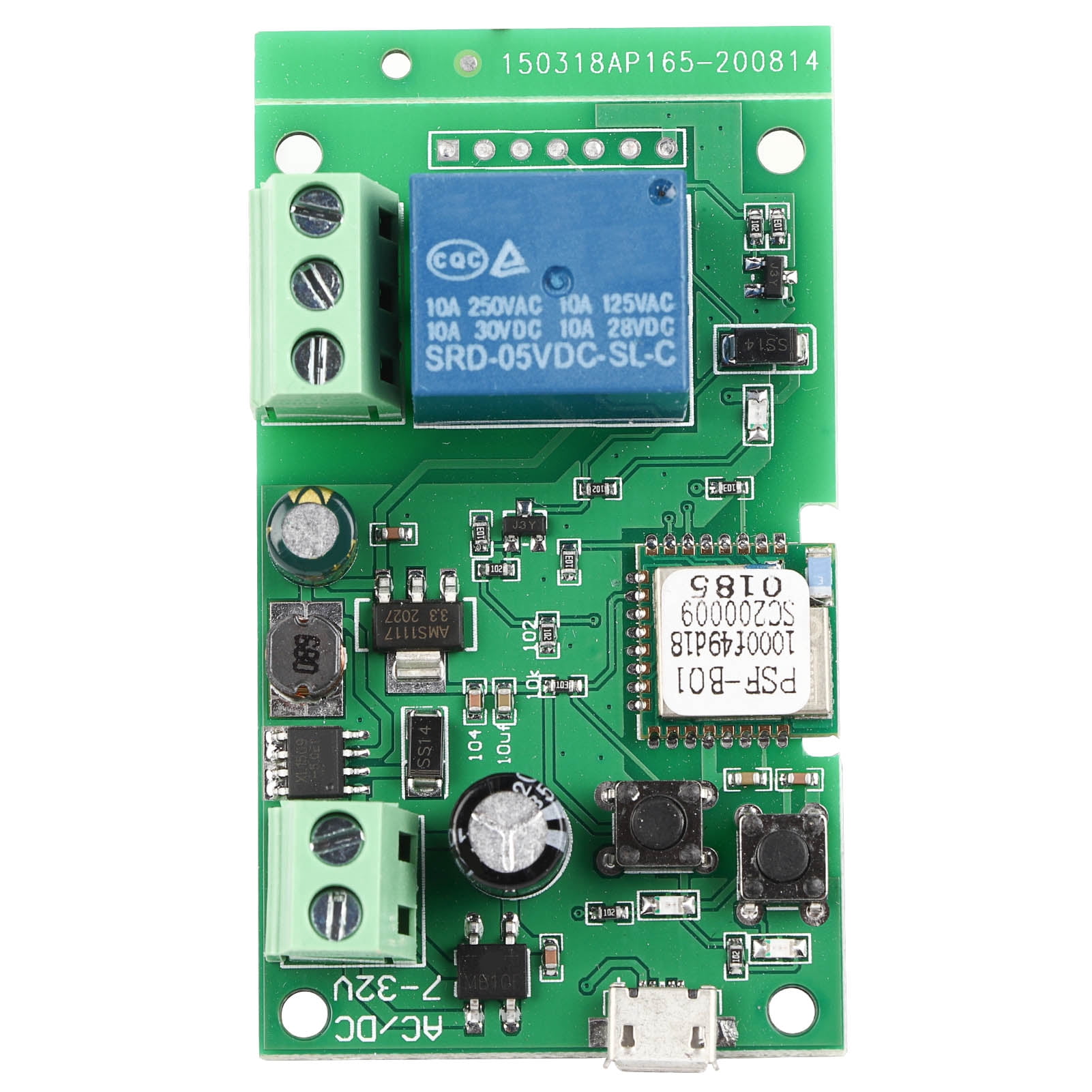 Module Relais WiFi MHCOZY 2 Canaux 5-32V - Auto-verrouillage Ou Mode Momentané Pour Porte