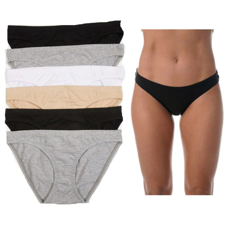 Just Intimates Bikini Panties for Women Comfortable Cotton Panty (Pack of