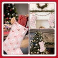 thumbnail image 7 of Uemuo Rabbit And Cherry Print Christmas Stockings, 18inch Xmas Hanging Stocking Decorations for Christmas Party Family Decor, 7 of 7