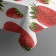 thumbnail image 4 of Red Strawberry Plants Fruit White Pattern Rectangle Tablecloth 60"x120",Waterproof Polyester Rectangle Table Cloth, Wipeable Spillproof Polyester Tablecloth for Dining, Camping, Indoor and Outdoor, 4 of 6
