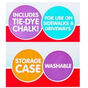Play Day 90-Piece Multicolor Sidewalk Chalk Set with Stencils and Tools