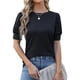 thumbnail image 1 of Blusa Manga Corta Abullonada Para Mujer Camiseta Ajustada, 1 of 5