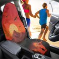 thumbnail image 4 of XYZCANDO Sunset Deer Universal Car Seat Cover Easy to Clean Car Seat Towel Cover, Non-Slip, Suitable for Van Automotive, Fit for Vans Sedan Trucks, 4 of 7