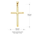 thumbnail image 3 of 14K Yellow Gold Classic Cross Pendant with 2.3mm Figaro 3+1 Chain Chain Necklace - 22", 3 of 6