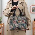 thumbnail image 6 of Hsqqdc Floral Print Canvas Tote Bag, Large Capacity Work Shoulder Handbag, 6 of 7
