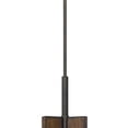 thumbnail image 3 of 60 Watt Metal Frame Pendant Fixture with Wood and Glass Shade, Brown- Saltoro Sherpi, 3 of 5