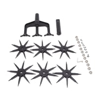 AXTQH 2-in-1 Garden Soil Scarifier and Rotary Tiller, Wear Resistant Lawn Aerator with Removable Wheel