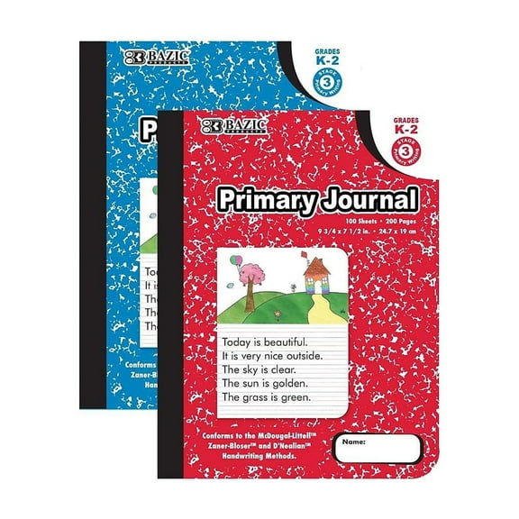 Bazic 100 Ct. Primary Journal Marble Composition Book