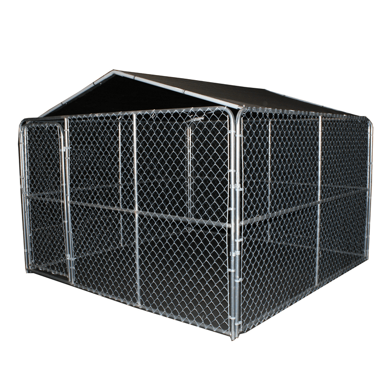 King Canopy 10 x10 Outdoor Dog Kennel Shade Cover with Steel Frame Sunshade Roof Pet Protection Silver Walmart