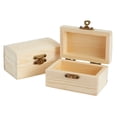 thumbnail image 5 of Callipe Unfinished Wooden Box DIY Pine Wood Treasure Chest with Locking Clasp Hinged Lid Jewelry Storage Box for Family Friends, 5 of 8