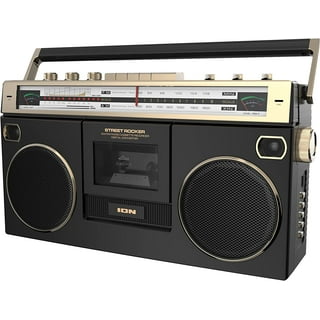 TechPlay Monster 1980S-Style Boom Box CD Player, Cassette Player/Recorder,  AM/FM, USB, Bluetooth Speaker with Built-in Rechargeable Battery
