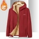 thumbnail image 5 of Suéter con capucha y cárdigan de polar grueso con forro polar, chaqueta informal holgada de talla grande para hombre, chaqueta polar cálida de lana de cordero., 5 of 5