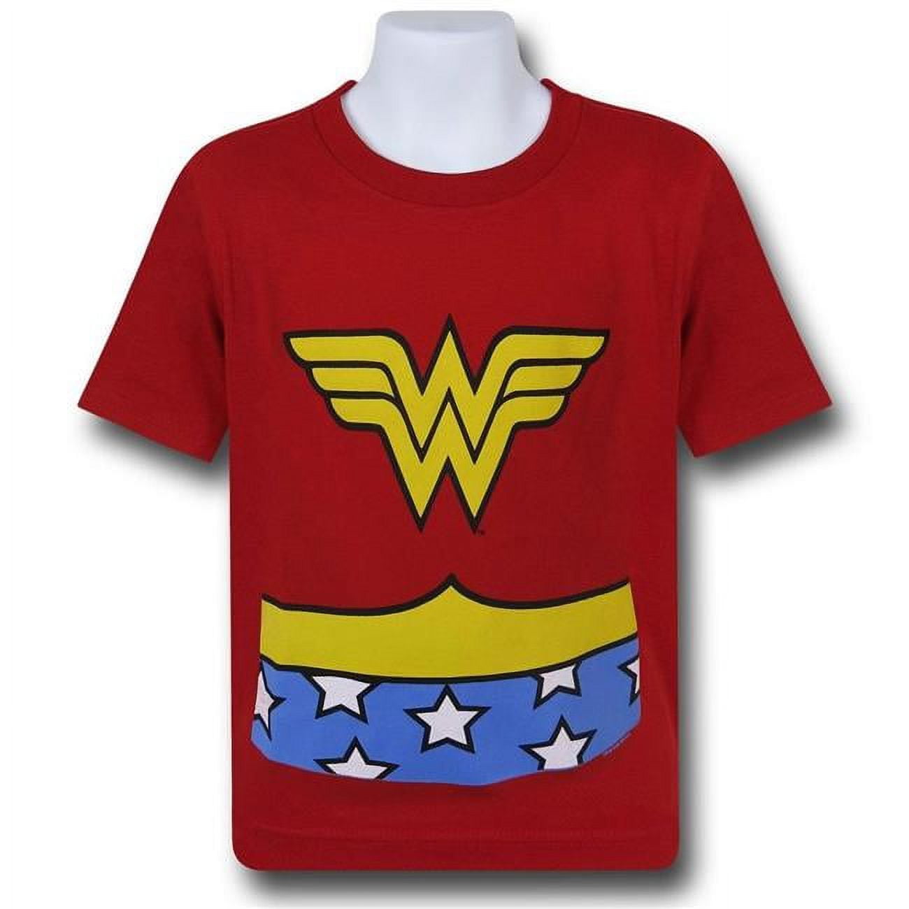 DC Comics Wonder Woman Symbol Kids T-Shirt – Yellow Cotton Tee For Fans