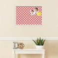 thumbnail image 3 of PinPix ArtToFrames 25x17 Custom Cork Bulletin Board Argyle Red   Poster Board Has a Fabric Style Canvas Finish, Framed in Satin White Frame (PinPix-646), 3 of 6
