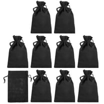 REGALWOVEN Coin Sacks Bag, Bank Deposit Change Transit Bags with Drawstring Black