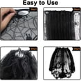 thumbnail image 3 of Paquete de 3 decoraciones para pantallas de lámparas de Halloween, pantalla de lámpara con cinta de encaje negra y telaraña, 3 of 5