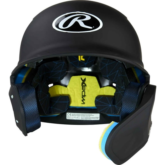 Rawlings MACH One-Tone Matte Helmet w/Adjustable Face Guard - Junior | Matte Black | JUNIOR