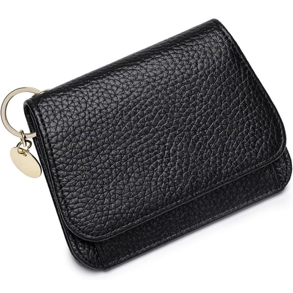 SCHLATUM RFID Blocking Women's Envelope Wallet with Keychain Wallet, Black