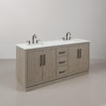 thumbnail image 3 of Water Creation 72" Wood Double Bathroom Vanity in Gray Oak and Bronze, 3 of 13