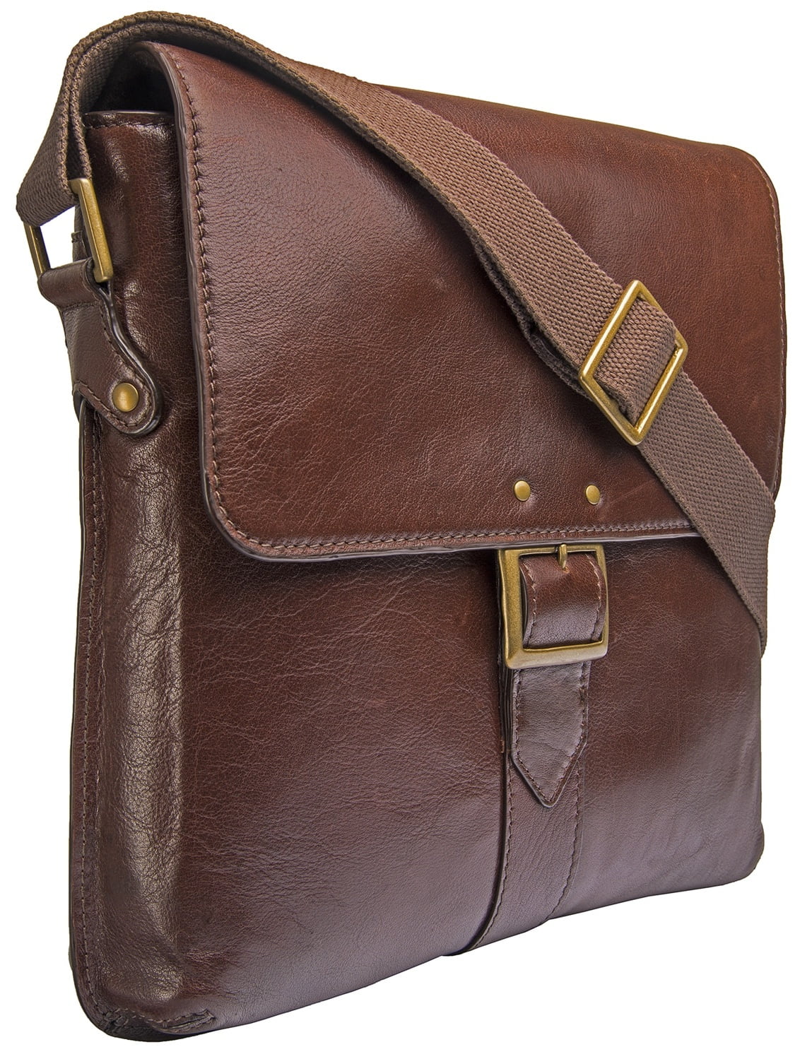 buffalo leather messenger bag