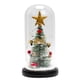 thumbnail image 2 of Árbol de Navidad artificial en cúpula Decoraciones únicas Regalos Mini adornos decorativos con luces LED Navidad para Interior Casa de vacaciones Estrella Yinane Figura de escritorio, 2 of 7