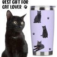 thumbnail image 2 of Cat Tumbler Stainless Steel Insulated Travel Coffee Cups with Lid and Straw,Ideal Gift for Cat Dad/Mom, 2 of 6