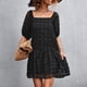 thumbnail image 5 of Vestido de bolsillo con cuello estampado de manga corta de verano sexy informal de moda para mujer Pompotops  ghjkhdj12450, 5 of 8