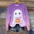 thumbnail image 4 of DOSUKRAI Women's Halloween Sweatshirts Graphic Sweatshirts Long Sleeve Crew Neck Pullover Fall Lightweight Sweater Tops 2025 Multicolor,XL, 4 of 6