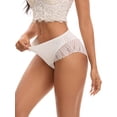 thumbnail image 4 of INSPIRE CHIC Women's Underpants Floral Lace Mid Rise Breathable Soft Underwear L White, 4 of 4