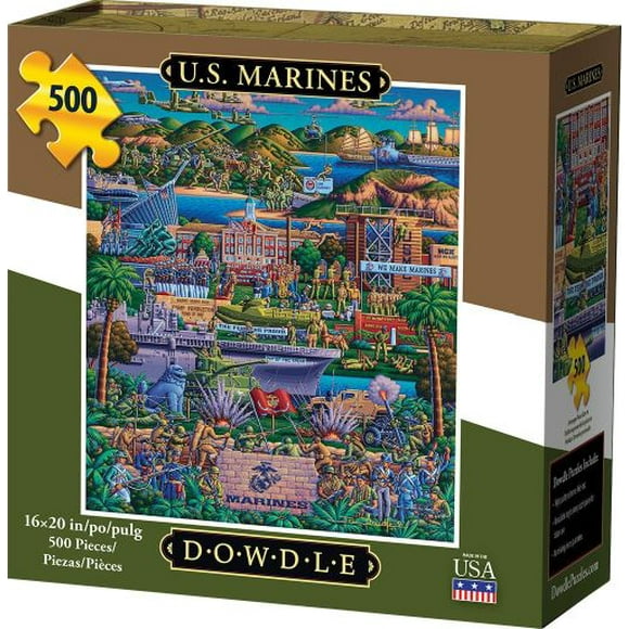 DOWDLE FOLK ART U.s. Marines 500 Piece Puzzle