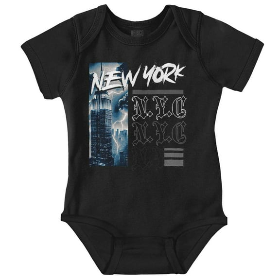 New York Empire State Lightning Romper Boys or Girls Infant Baby Brisco Brands NB