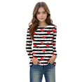 thumbnail image 2 of VKOYWKM Valentine's Day Tees for Girls Long Sleeve Crew Neck Tops Heart Print Holiday Shirts Gift, 2 of 7
