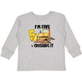 thumbnail image 3 of Inktastic I'm 5 and Crushing It Construction 5th Birthday Boys or Girls Long Sleeve Toddler T-Shirt, 3 of 5