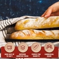 thumbnail image 2 of Moldes para baguette antiadherentes para hornear pan francés, bandeja perforada para panadería de 3 panes, [tres ranuras] bandeja para hornear baguette negra, 2 of 5