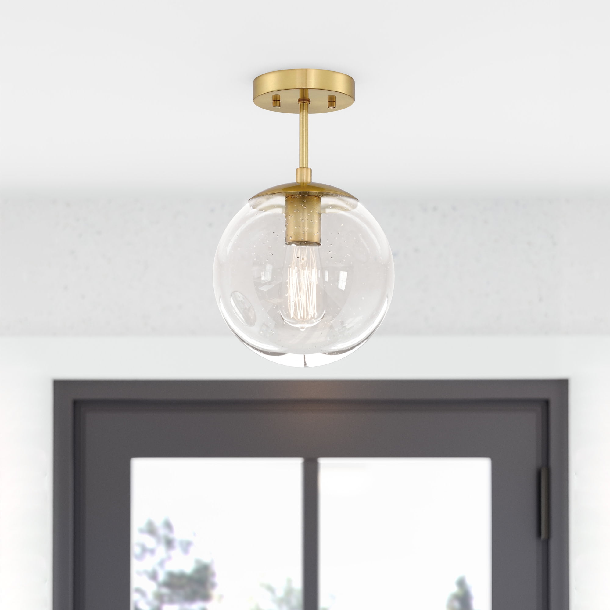 9 Inch Seedy Glass Globe Replacement Light Shade, Gracelyn Collection, Clear – Design House, 924092