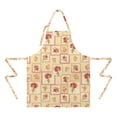 thumbnail image 2 of Pioneer Flower Floral Print Pattern Apron for Women and Men, Cotton Linen Waterproof with Pockets, Adjustable, 33x27 Inch for Kitchen, Gardening, BBQ, Salon, 2 of 6