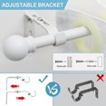 thumbnail image 5 of LAIDER HEROS Curtain Rods 28-93'', 5/8'' Metal Curtain Rod Set, Heavy Duty Winbdow Curtain Rod with Brackets for bedroom bathreoom windows White, 5 of 6