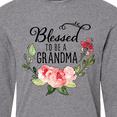 thumbnail image 4 of Inktastic Blessed to Be a Grandma with Flowers Long Sleeve T-Shirt, 4 of 5