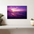 thumbnail image 2 of Elephant Stock Purple Beach Wall Art - Horizontal Canvas Wall Art - Living Room Wall Decor - Beach Canvas - Purple And Pink Decor - 12" x 8", 2 of 8
