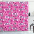 thumbnail image 1 of Ambesonne Feminine Shower Curtain, Crown Pattern Flower, 69"Wx70"L, Fuchsia, 1 of 3