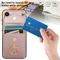 thumbnail image 2 of Asuwish Compatible with Samsung Galaxy S24 5G Wallet Phone Case Tempered Glass Screen Protector Ring RFID Credit Card Holder PU Leather Cell Cover for S 24 24S G5 SM-S931U Girls Rose Gold, 2 of 11