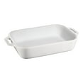 thumbnail image 1 of STAUB Ceramique 2,4 L Ceramic Rectangular Oven Dish, White, 1 of 4