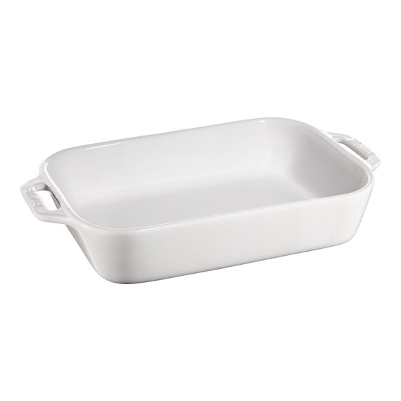 STAUB Ceramique 2,4 L Ceramic Rectangular Oven Dish, White