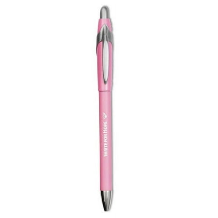 "Write for Hope" Edition FlexGrip Elite Ballpoint Pen, Retractable, Medium 1 mm, Black Ink, Pink Barrel, Dozen | Bundle of 2 Dozen