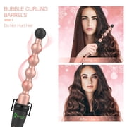 USTAR 5 in 1 Ceramic Curling Iron Wand Set with 5 Interchangeable Ceramic Barrels (0.35 to 1.25) and Heat Resistant Glove - Rose Gold